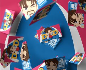 一只奶爸 融合卡通設(shè)計與母嬰用品的軟件開發(fā)品牌形象